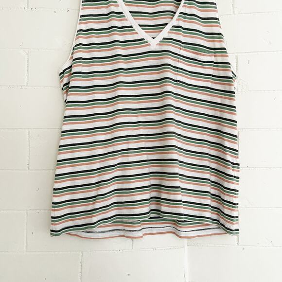 MADEWELL Whisper Cotton V Neck Pocket Tank Large L - Picture 5 of 9
